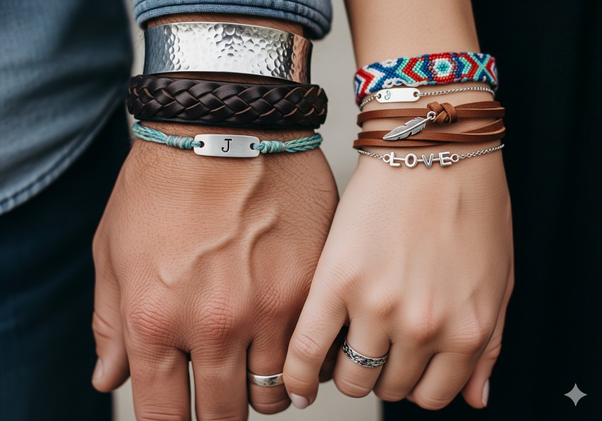 انواع دستبند نقره و چرم مردانه و زنانه