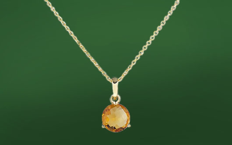 گردنبند با سنگ سیترین