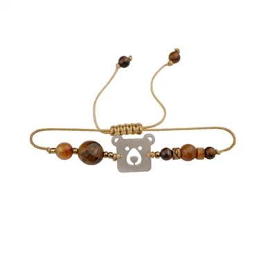 دستبند نقره خرس