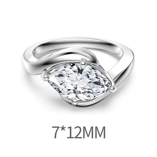 انگشتر نقره بریانته 7mm
