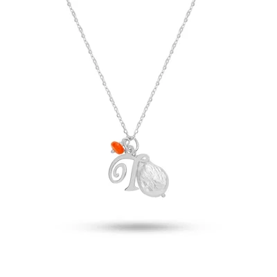 گردنبند نقره حرف T