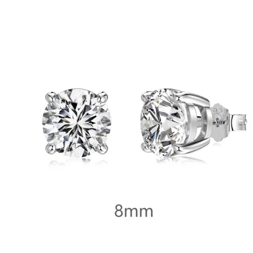 گوشواره نقره نقطه نور 8