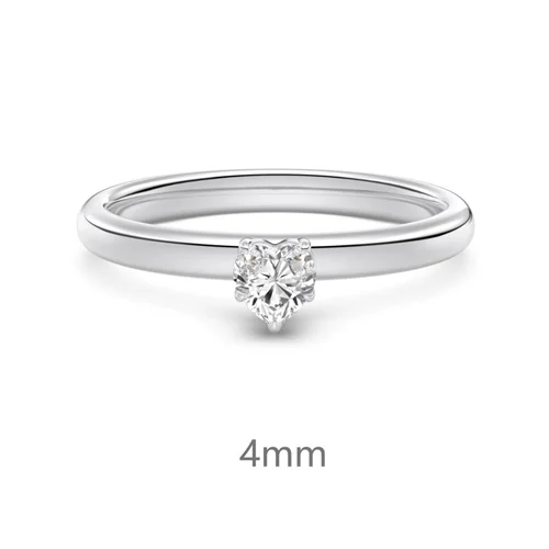 انگشتر نقره قلب بلا 4 mm