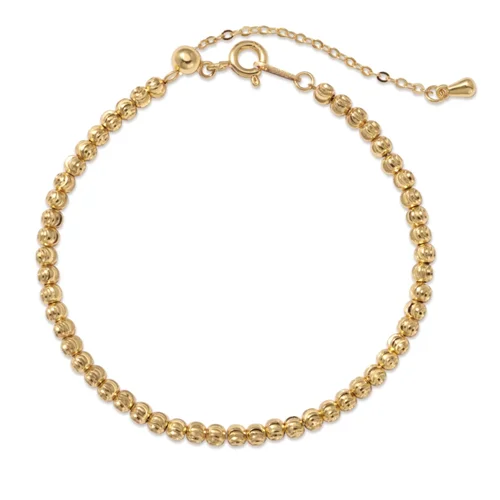 دستبند نقره هانا طلایی