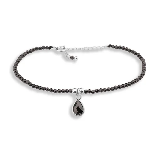 دستبند نقره اشک رنگ