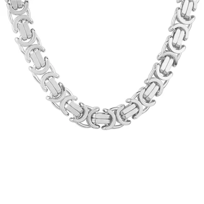 گردنبند نقره مردانه ایتالیایی بیزانس 12mm