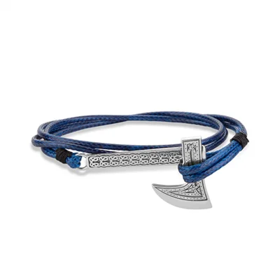 دستبند نقره مردانه آکس