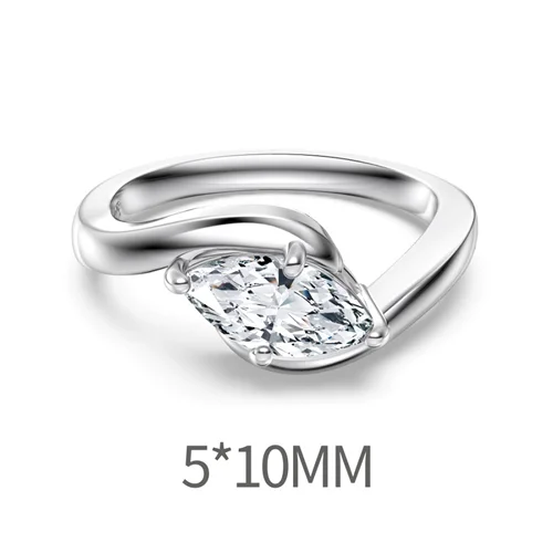 انگشتر نقره بریانته 5mm