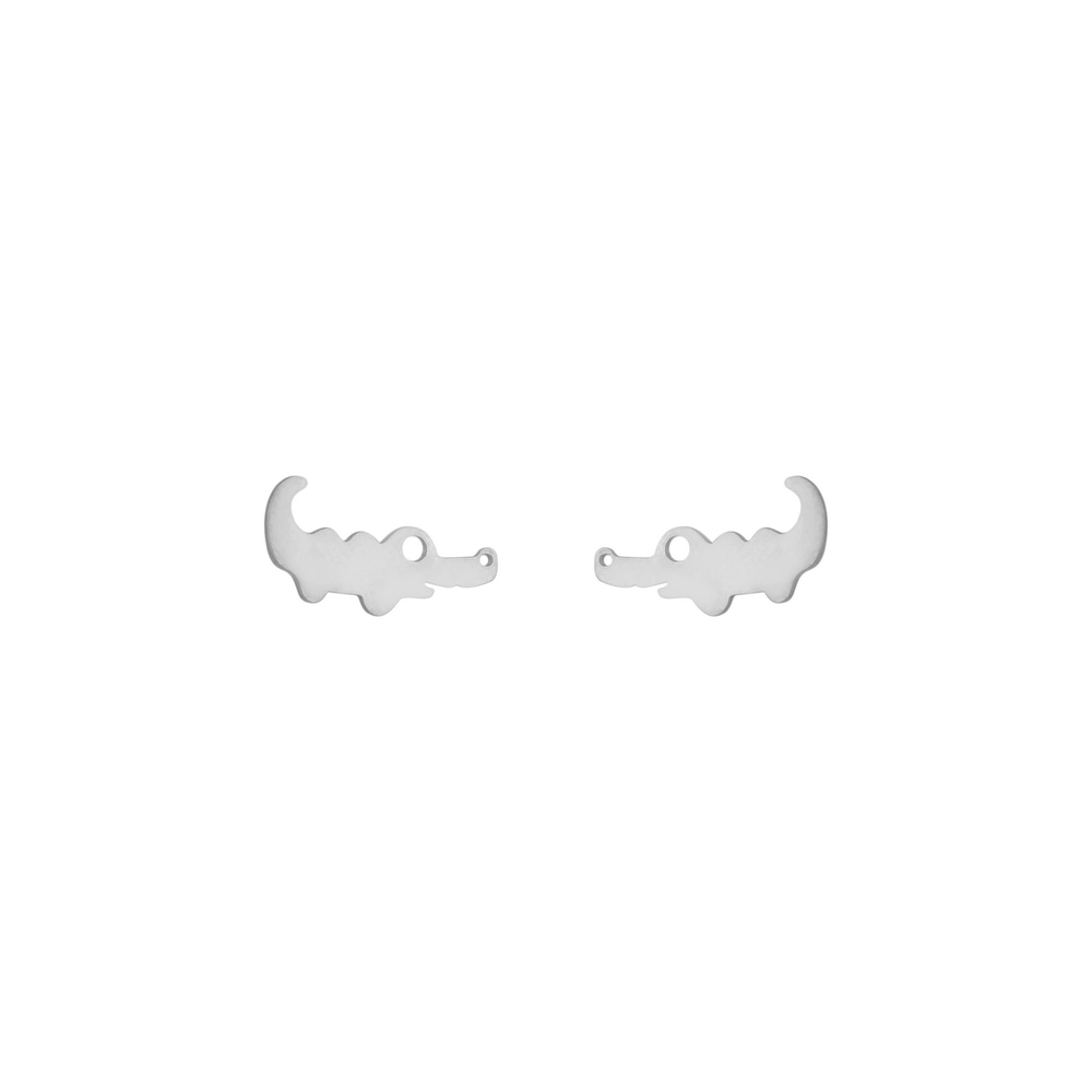 گوشواره نقره تمساح