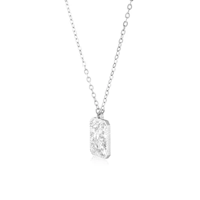 گردنبند نقره مکعب یخی