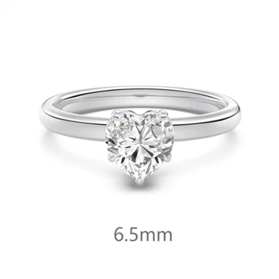 انگشتر نقره قلب بلا  6.5 mm