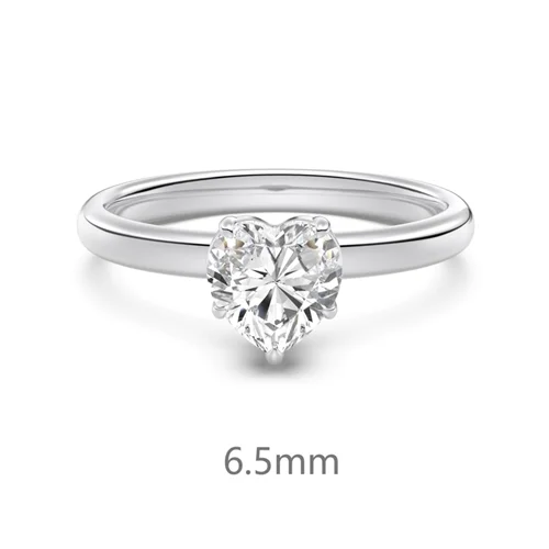 انگشتر نقره قلب بلا  6.5 mm