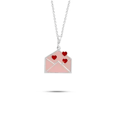 گردنبند نقره پیام عشق