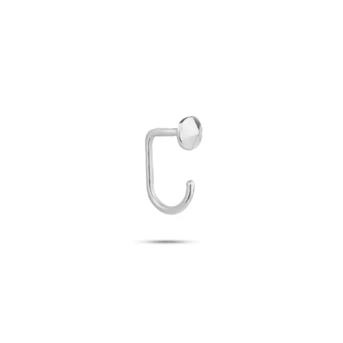 پیرسینگ گوش نقره گین دایره برجسته