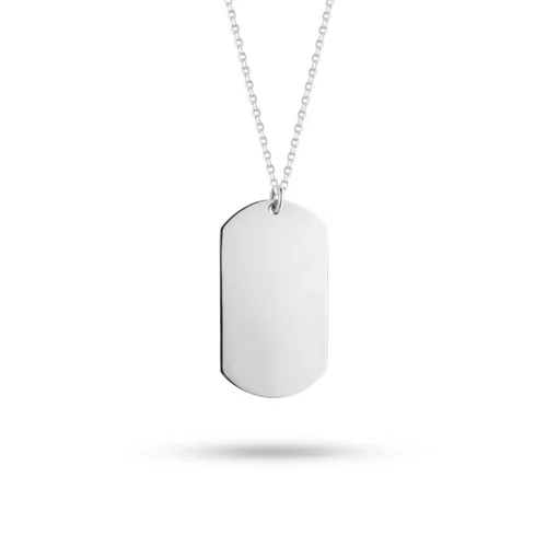 گردنبند نقره مردانه پلاک لیزری