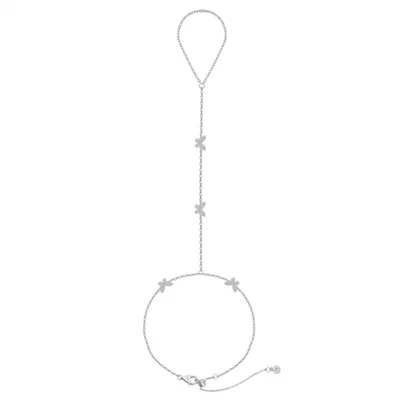 دستبند تمیمه  نقره طرح باترفلای