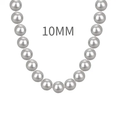 گردنبند نقره آکوا 10 خاکستری 45 سانت