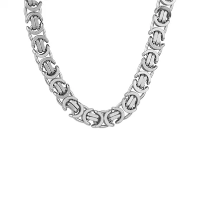 گردنبند نقره مردانه ایتالیایی بیزانس 10mm