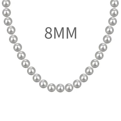 گردنبند نقره آکوا 8 خاکستری 40 سانت