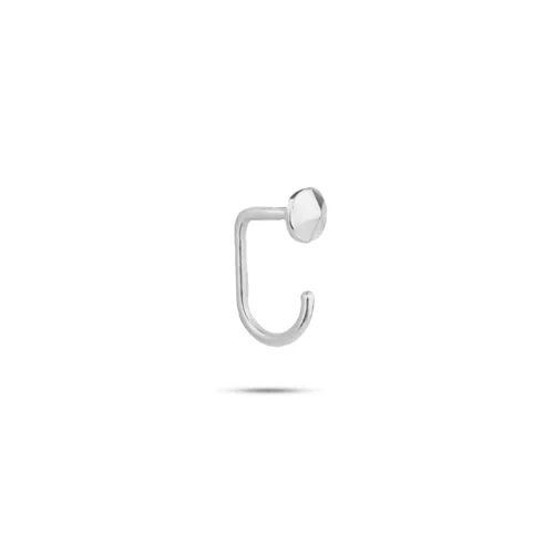 پیرسینگ گوش زنانه نقره گین دایره برجسته