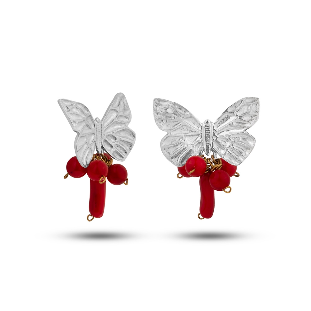 گوشواره نقره پروانه